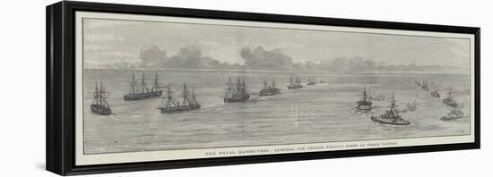 The Naval Manoeuvres, Admiral Sir George Tryon's Fleet at Steam Tactics-null-Framed Premier Image Canvas