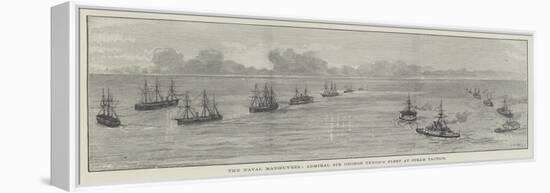 The Naval Manoeuvres, Admiral Sir George Tryon's Fleet at Steam Tactics-null-Framed Premier Image Canvas