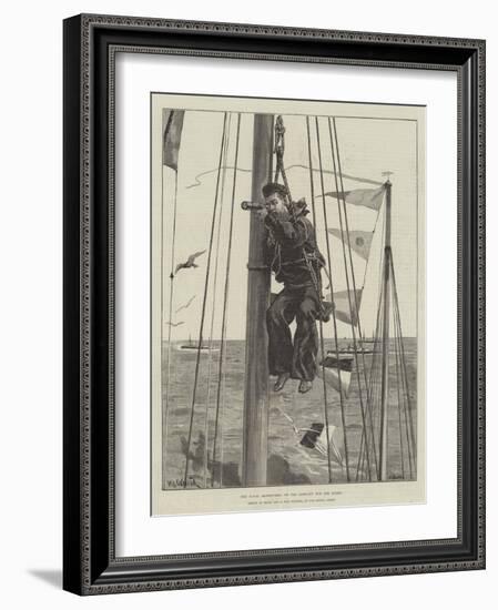 The Naval Manoeuvres, on the Look-Out for the Enemy-William Heysham Overend-Framed Giclee Print