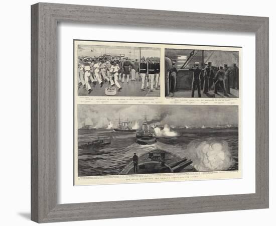 The Naval Manoeuvres, the Decisive Battle Off the Lizard-Joseph Nash-Framed Giclee Print
