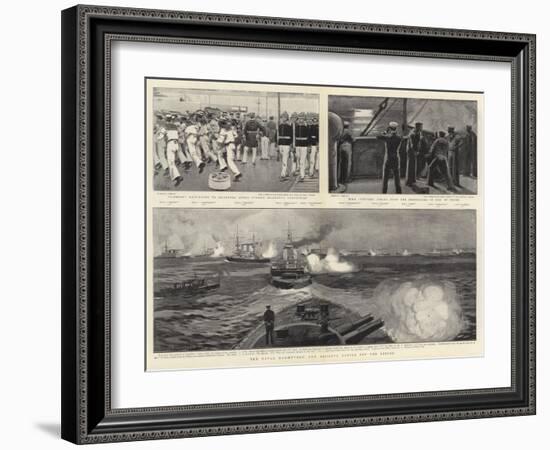 The Naval Manoeuvres, the Decisive Battle Off the Lizard-Joseph Nash-Framed Giclee Print