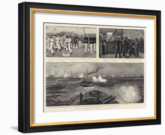 The Naval Manoeuvres, the Decisive Battle Off the Lizard-Joseph Nash-Framed Giclee Print