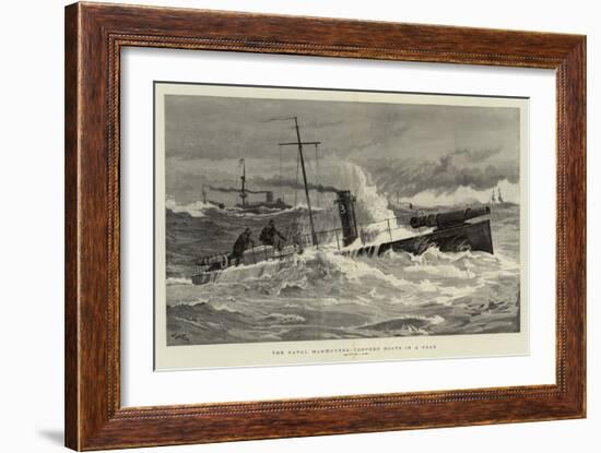 The Naval Manoeuvres, Torpedo Boats in a Gale-Joseph Nash-Framed Giclee Print