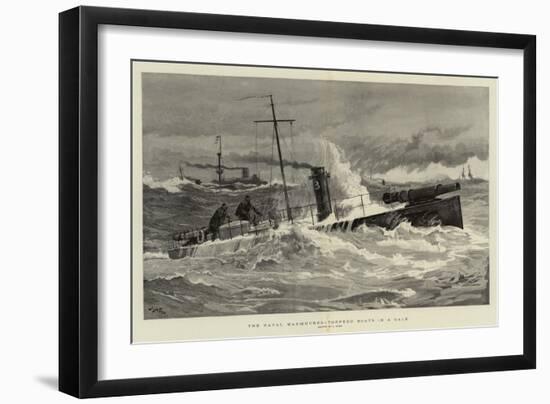 The Naval Manoeuvres, Torpedo Boats in a Gale-Joseph Nash-Framed Giclee Print