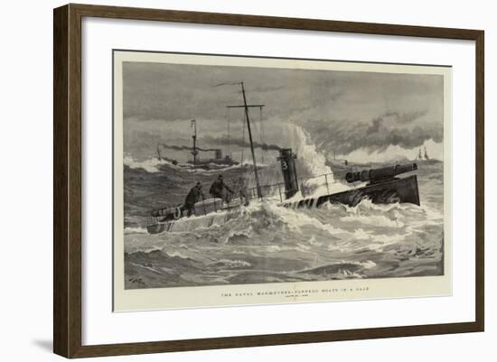 The Naval Manoeuvres, Torpedo Boats in a Gale-Joseph Nash-Framed Giclee Print