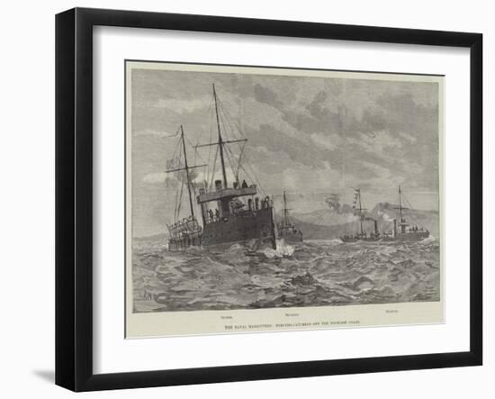 The Naval Manoeuvres, Torpedo-Catchers Off the Wicklow Coast-null-Framed Giclee Print