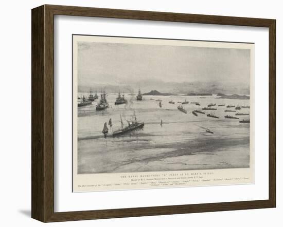 The Naval Manoeuvres, X Fleet at St Mary's, Scilly-Henry Charles Seppings Wright-Framed Giclee Print