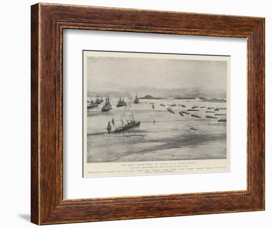 The Naval Manoeuvres, X Fleet at St Mary's, Scilly-Henry Charles Seppings Wright-Framed Premium Giclee Print