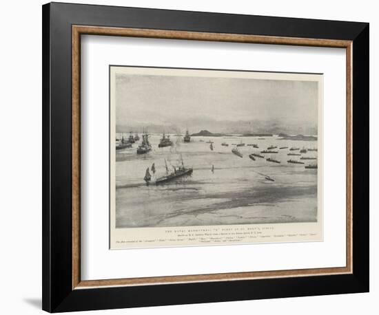 The Naval Manoeuvres, X Fleet at St Mary's, Scilly-Henry Charles Seppings Wright-Framed Premium Giclee Print