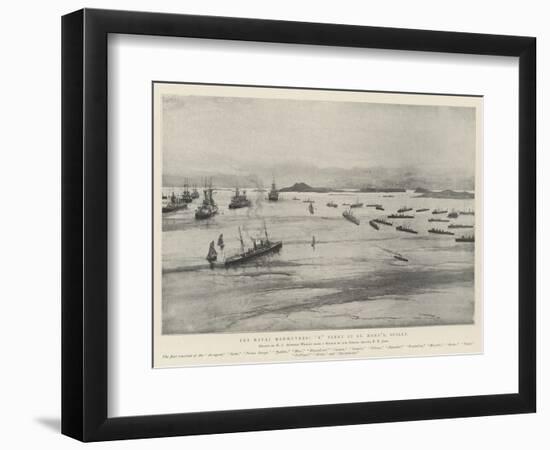 The Naval Manoeuvres, X Fleet at St Mary's, Scilly-Henry Charles Seppings Wright-Framed Premium Giclee Print
