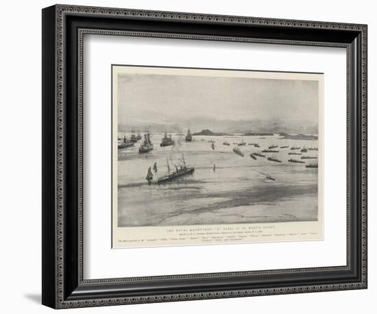 The Naval Manoeuvres, X Fleet at St Mary's, Scilly-Henry Charles Seppings Wright-Framed Premium Giclee Print