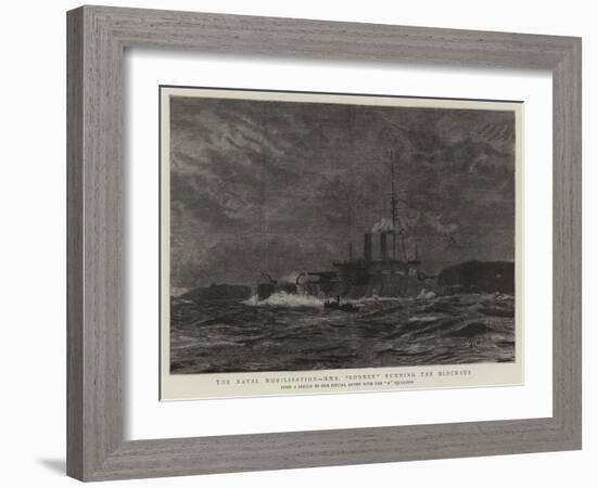 The Naval Mobilisation, H M S Rodney Running the Blockade-William Lionel Wyllie-Framed Giclee Print