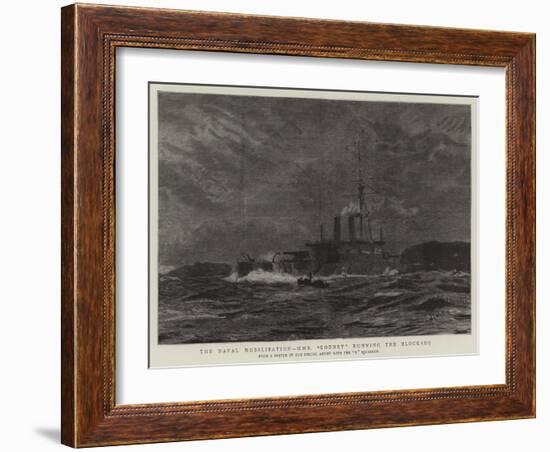 The Naval Mobilisation, H M S Rodney Running the Blockade-William Lionel Wyllie-Framed Giclee Print