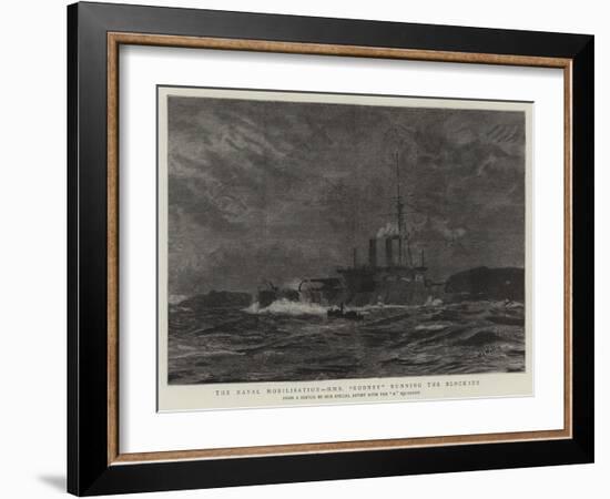 The Naval Mobilisation, H M S Rodney Running the Blockade-William Lionel Wyllie-Framed Giclee Print