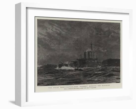 The Naval Mobilisation, H M S Rodney Running the Blockade-William Lionel Wyllie-Framed Giclee Print