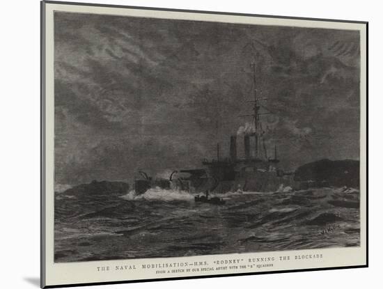 The Naval Mobilisation, H M S Rodney Running the Blockade-William Lionel Wyllie-Mounted Giclee Print