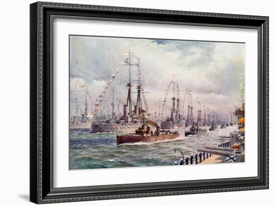 The Naval Review at Spithead-English School-Framed Giclee Print