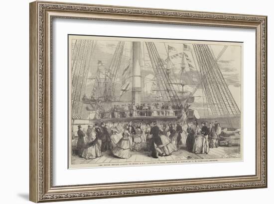 The Naval Review, Dance on Board HMS Caesar, 91, Captain Robb-John Wilson Carmichael-Framed Giclee Print