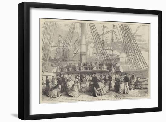 The Naval Review, Dance on Board HMS Caesar, 91, Captain Robb-John Wilson Carmichael-Framed Giclee Print