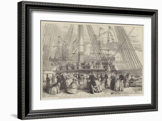 The Naval Review, Dance on Board HMS Caesar, 91, Captain Robb-John Wilson Carmichael-Framed Giclee Print