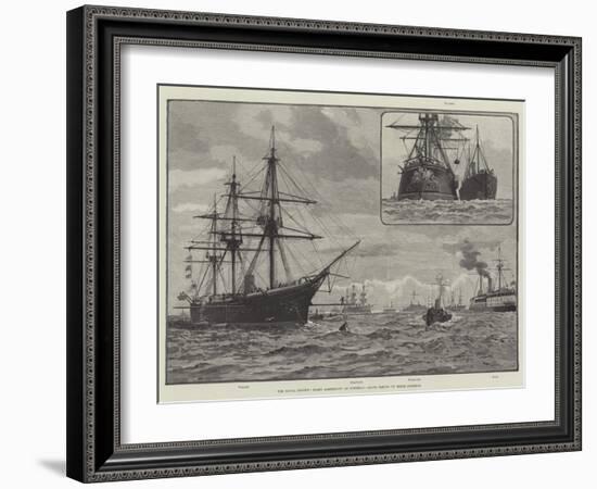 The Naval Review, Fleet Assembling at Spithead, Ships Taking Up their Position-null-Framed Giclee Print