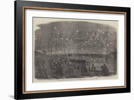 The Naval Review, Illumination of the Fleet-Richard Principal Leitch-Framed Giclee Print