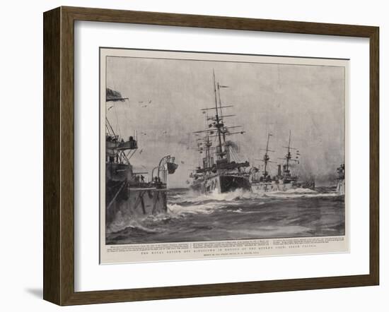 The Naval Review Off Kingstown in Honour of the Queen's Visit, Steam Tactics-William Lionel Wyllie-Framed Giclee Print