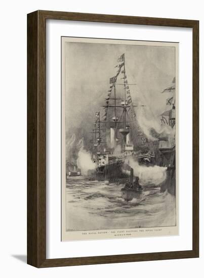 The Naval Review, the Fleet Saluting the Royal Yacht-Charles William Wyllie-Framed Giclee Print