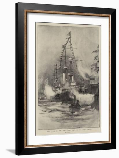 The Naval Review, the Fleet Saluting the Royal Yacht-Charles William Wyllie-Framed Giclee Print
