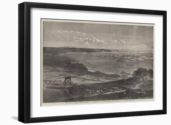 The Naval Review, the Flotilla of Gun-Boats Off the Motherbank-Richard Principal Leitch-Framed Giclee Print