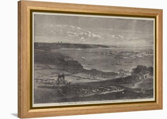 The Naval Review, the Flotilla of Gun-Boats Off the Motherbank-Richard Principal Leitch-Framed Premier Image Canvas