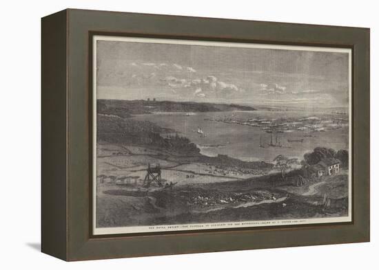 The Naval Review, the Flotilla of Gun-Boats Off the Motherbank-Richard Principal Leitch-Framed Premier Image Canvas