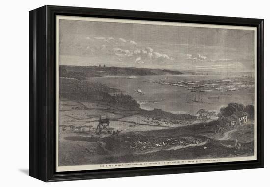 The Naval Review, the Flotilla of Gun-Boats Off the Motherbank-Richard Principal Leitch-Framed Premier Image Canvas