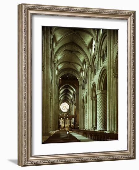 The Nave, Durham Cathedral, County Durham, England, United Kingdom-Adam Woolfitt-Framed Photographic Print