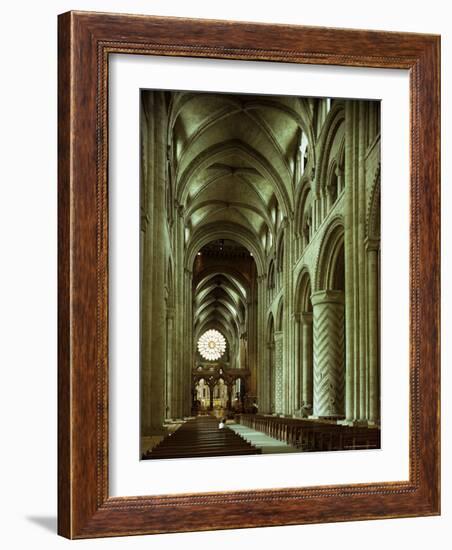 The Nave, Durham Cathedral, County Durham, England, United Kingdom-Adam Woolfitt-Framed Photographic Print