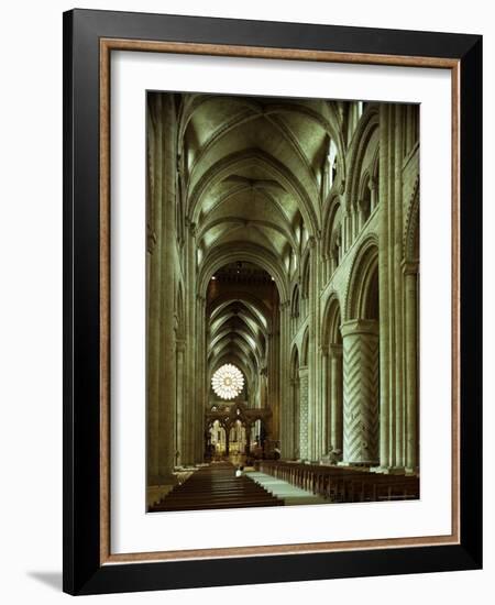 The Nave, Durham Cathedral, County Durham, England, United Kingdom-Adam Woolfitt-Framed Photographic Print