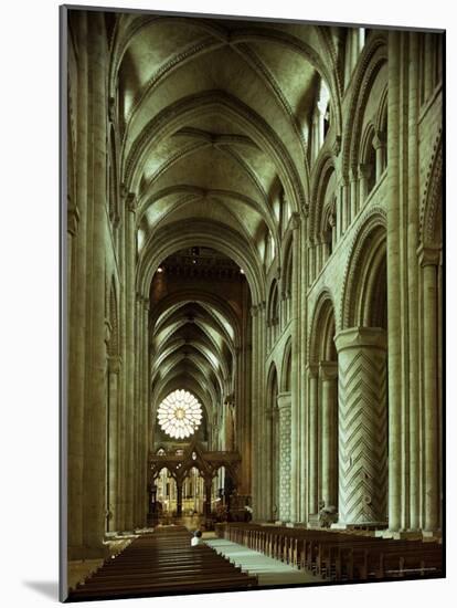 The Nave, Durham Cathedral, County Durham, England, United Kingdom-Adam Woolfitt-Mounted Photographic Print