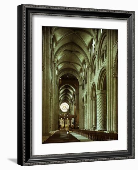 The Nave, Durham Cathedral, County Durham, England, United Kingdom-Adam Woolfitt-Framed Photographic Print