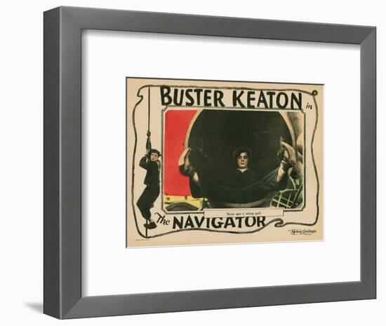 The Navigator, Buster Keaton, 1924-null-Framed Art Print