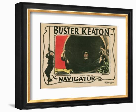 The Navigator, Buster Keaton, 1924-null-Framed Art Print