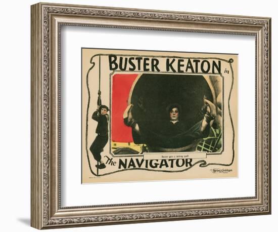 The Navigator, Buster Keaton, 1924-null-Framed Premium Giclee Print