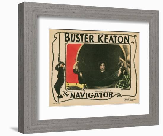 The Navigator, Buster Keaton, 1924-null-Framed Premium Giclee Print