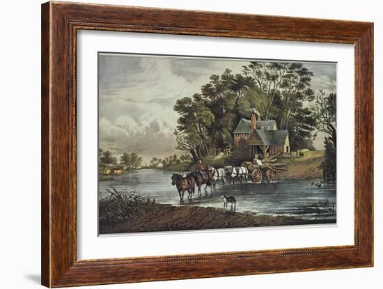 The Nearest Way in Summertime-Currier & Ives-Framed Giclee Print