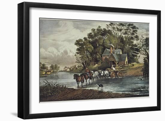 The Nearest Way in Summertime-Currier & Ives-Framed Giclee Print