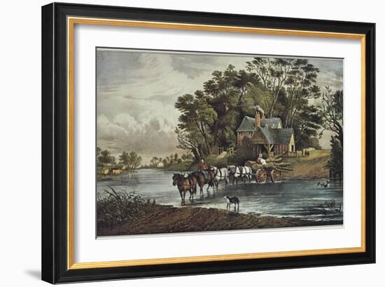 The Nearest Way in Summertime-Currier & Ives-Framed Giclee Print