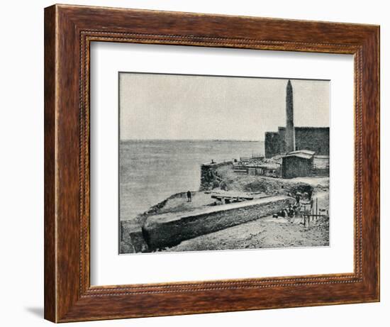 'The Needle lying as it fell at Alexandria', 1877, (1910)-Unknown-Framed Photographic Print