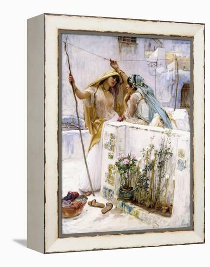 The Neighbours, Terraces of Algiers, 1887-Frederick Arthur Bridgman-Framed Premier Image Canvas