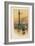 The Nelson Column, the National Gallery, Trafalgar Square-English School-Framed Giclee Print