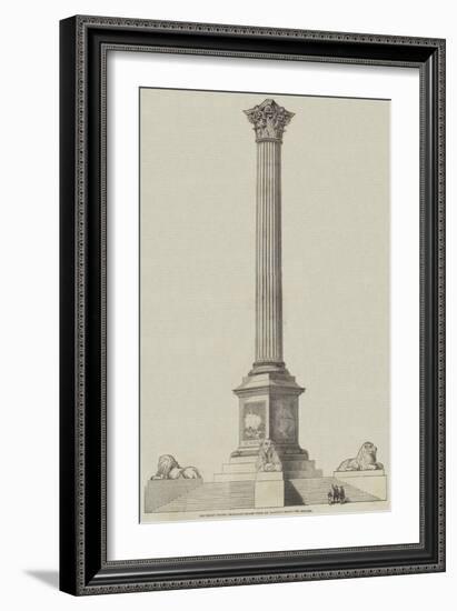 The Nelson Column, Trafalgar Square, from Mr Railton's Design-null-Framed Giclee Print