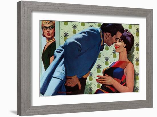 The Nesting Instinct - Saturday Evening Post "Men at the Top", March 21, 1959 pg.30-Morgan Kane-Framed Giclee Print